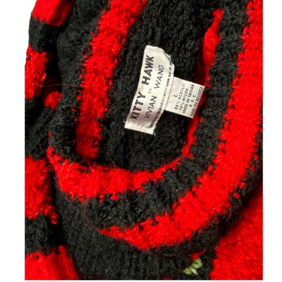 Vantage Kitty Hawk By Vivian Wang Women Red Sweater Size L Turtleneck - Picture 3 of 6
